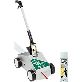 Bodenmarkierer + Markierungsfarbe, weiß (ähnl. RAL 9016)