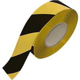Bodenmarkierungsband Safety-Floor Permanent, für versiegelte Flächen, B 100 mm x L 33 m, schwarz/gelb