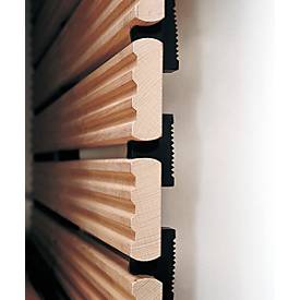 Bodenrost, für den Innenbereich, eckiger Zuschnitt, rutschhemmend, öl- & chemikalienresistent, Gummifüße, B 800 x L 2000 mm, Buchenholz