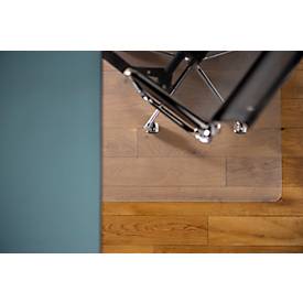 Bodenschutzmatte Ecogrip® Solid-RS Office Products, für Hartböden, VAB®-Haftschicht, rutschfest & schwer entflammbar, 1300 x 1200 mm, PC, transparent