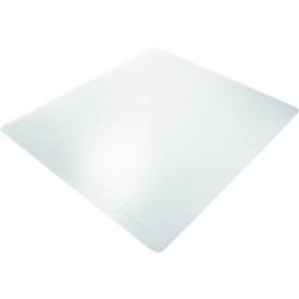 Bodenschutzmatte Ecogrip® Solid-RS Office Products, für Teppichböden, Ankernoppen, rutschfest & schwer entflammbar, 1100 x 1200 mm, PC & PUR, transparent