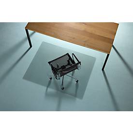 Bodenschutzmatte Ecogrip® Solid-RS Office Products, für Teppichböden, Ankernoppen, rutschfest & schwer entflammbar, 1500 x 1200 mm, PC, transparent