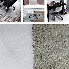 Bodenschutzmatte Floortex Cleartex® Evolutionmat®, rechteckig, für Hartböden/Teppichböden, rutschhemmend, L 1200 x B 900 mm, Polymer, transparent