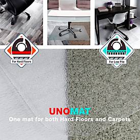 Bodenschutzmatte Floortex Cleartex® Unomat® Original, rechteckig, für Hartböden/Teppichböden, rutschhemmend, L 1160 x B 1500 mm, PC, transparent