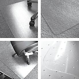Bodenschutzmatte Floortex Marlon BioPlus, rechteckig, für Teppichböden bis H 12 mm, geeignet für Fußbodenheizungen, L 1500 x B 1160 mm, PC, transparent