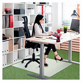 Bodenschutzmatte Floortex Revolutionmat, rechteckig, für Teppichböden bis H 6 mm, geeignet für Fußbodenheizungen, L 900 x B 1170 mm, PP, milchig-transparent