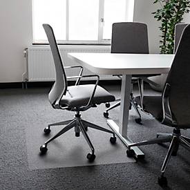 Bodenschutzmatte Floortex Valuemat Plus, rechteckig, für Teppichböden, Stärke 1,9 mm, L 1160 x B 1500 mm, PC, transparent