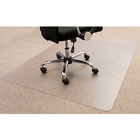 Bodenschutzmatte Floortex Valuemat Plus, rechteckig, für Teppichböden, Stärke 1,9 mm, L 1200 x B 900 mm, PC, transparent