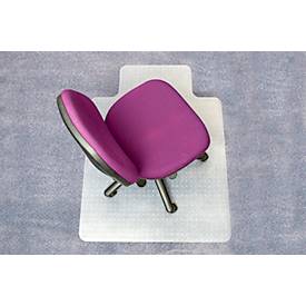 Bodenschutzmatte Floortex Valuemat, rechteckig mit Lippe, für Teppichböden, Stärke 2 mm, L 1200 x B 900 mm, Vinyl, transparent