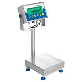 Bodenwaage ae ADAM Gladiator GGF 75H, ungeeicht, wasserfest, Ablesbarkeit 1 g/Wägebereich bis 75 kg, RS-232, LED, Plattform B 400 x T 500 mm, Edelstahl