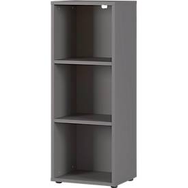 Boekenkast Agenda, 3 OH, B 450 x D 400 x H 1200 mm, grafiet