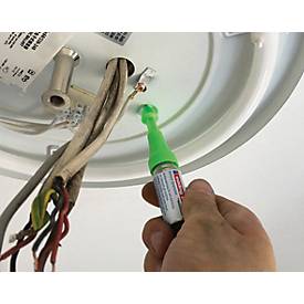 Bohrloch Sprühmarker edding 8870, für das Markieren von Bohrlöchern bis T 50 mm & Ø 3-13 mm, abwischbar, mit Sicherheitsverschluss, neongrün