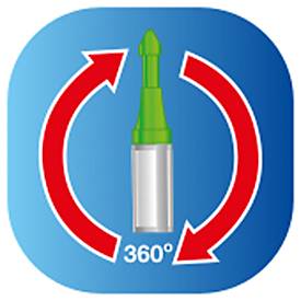 Bohrloch Sprühmarker edding 8870, für das Markieren von Bohrlöchern bis T 50 mm & Ø 3-13 mm, abwischbar, mit Sicherheitsverschluss, neongrün