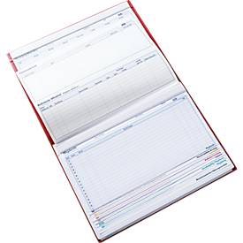 BOI Patienten-Dokumentationsmappe Professional Line, DIN A4, Klarsichttaschen, 10-farbiges Reitersystem, 4 Heftmechaniken, rot, 10 Stück