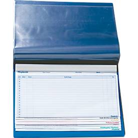BOI Pflegedokumentenmappen System Line, 8 Klarsichttaschen, 4 Registerblätter, PVC, 19 mm Füllhöhe, blau, 10 Stück