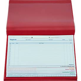 BOI Pflegedokumentenmappen System Line, 8 Klarsichttaschen, 4 Registerblätter, PVC, 19 mm Füllhöhe, rot, 10 Stück