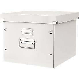 Boîte de rangement et d'archivage Click + Store LEITZ®, en carton, pour 50 dossiers suspendus, blanc