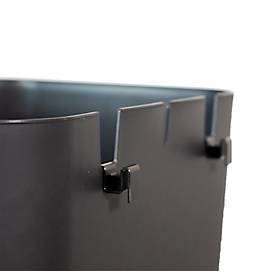 BonTon Verbindungsset für Circubin Abfallbehälter, 2 Kunststoffverbinder, B 15 x T 23 x H 22 mm, anthrazit