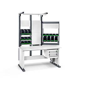 Bott Arbeitsplatzsystem Avero Komplettmodul 1, per Handkurbel höhenverstellbar, HPL beschichtete Spanplatte, bis 200 kg,