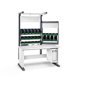 Bott Arbeitsplatzsystem Avero Komplettmodul 3, per Handkurbel höhenverstellbar, HPL beschichtete Spanplatte, bis 300 kg,