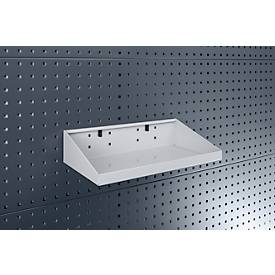 Bott Lochplatten-Ablageschale Perfo L1, B 900 x T 170 x H 105/30 mm, Aluminium, lichtgrau RAL 7035