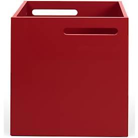 Box Holzbox Berlin, robuste Spanplatte, rot