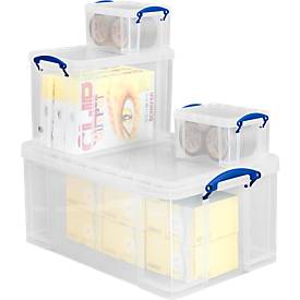 Box, Kunststoff, Really Useful Boxes SET, transparent, inkl. Deckel