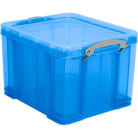 Box, Kunststoff, transparent blau, 35 l