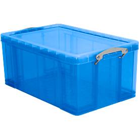 Box, Kunststoff, transparent blau, 64 l