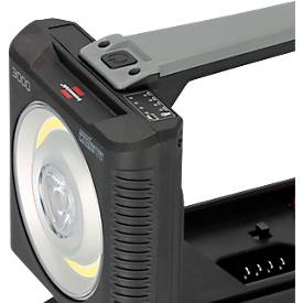 Brennenstuhl 2-in-1 Akku Handscheinwerfer & Arbeitsleuchte HL 3000, 6500K, ergonomischer Griff, verstellbarer Magnetfuß, IP54, Leuchtweite bis 200 m, schwarz