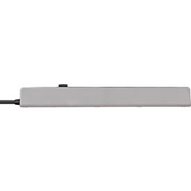 Brennenstuhl 5-fach Steckdosenleiste, mit Schalter, 1x USB-C mit Power Delivery, 2x USB-A, 45 W, grau/schwarz