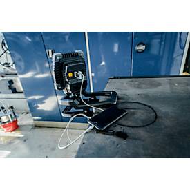 Brennenstuhl Akku-LED-Arbeitsleuchte CL 1050 MA, Clip-System, bis zu 12h, 950 lm, IP65, integrierte USB-Powerbank, schwarz