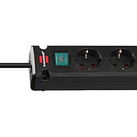 Brennenstuhl Bremounta 5-fach Steckdosenleiste, USB-C, 90° Anordnung, 3m Kabel, schwarz
