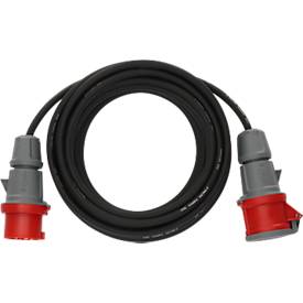 Brennenstuhl CEE-Verlängerungskabel, 10 m, Gummi-Neopren, mit Klappdeckel, öl- und UV-beständig, IP44, 400V/16A, schwarz