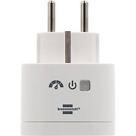 brennenstuhl®Connect WiFi Steckdose WAE 3600 XS01, Matter-kompatibel, Energiemessung, App-Steuerung, grau/weiß