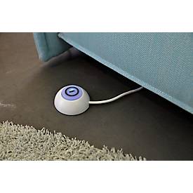 Brennenstuhl Eco Line Comfort Switch Adapter EL CSA 1, Steckdose mit beleuchtetem Fußschalter, 3500 W, erhöhter Berührungsschutz, L 82 x B 82 x T 82 mm, weiß