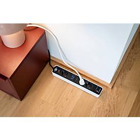 Brennenstuhl Ecolor Steckdosenleiste, 3-fach, USB A/C, Countdown Timer, 1,5m Kabel, 45° Anordnung, schwarz/weiß