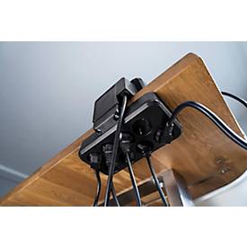 brennenstuhl®estilo Duplex Tischsteckdosenleiste, 10 Steckdosen, USB C & A, Edelstahl, für Tischstärken 16-45mm