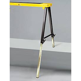 Brennenstuhl Falt-Arbeitsbock MB 120 KH, höhenverstellbar, bis 120 kg, klappbar, mit Tragegriff, rutschsichere Auflage, Schutzkappen, B 980 x H 75 x T 120 mm, schwarz/gelb