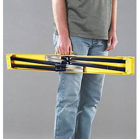 Brennenstuhl Falt-Arbeitsbock MB 120 KH, höhenverstellbar, bis 120 kg, klappbar, mit Tragegriff, rutschsichere Auflage, Schutzkappen, B 980 x H 75 x T 120 mm, schwarz/gelb