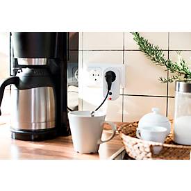 Brennenstuhl Funkschalt-Set RC CE1 3001, 3 Funksteckdosen, 1 Handsender, 25 m Reichweite, bis 1000 W, erhöhter Berührungsschutz, B 51 x H 115 mm, weiß, inkl. Batterien