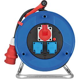 Brennenstuhl Garant CEE 1 IP44 Industrie-/Baustellen-Kabeltrommel (20m Kabel, aus Spezialkunststoff, für den Baustelleneinsatz und ständiger Einsatz im Außenbereich, BGI 608, Made in Germany)