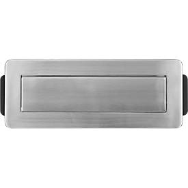 Brennenstuhl Indesk Power USB-Charger, 3 Schutzkontakt-Steckdosen, 2 USB-Ladebuchsen, versenkbar, 2 m Kabel, silber/schwarz