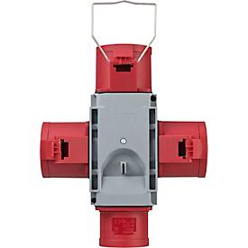 Brennenstuhl Kreuzverteiler CEE400V/32A, 3 CEE-Steckdosen, IP44, Spezialkunststoff, für Außeneinsatz, grau/rot