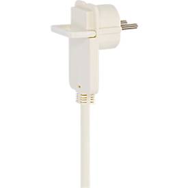 Brennenstuhl Kunststoff-Verlängerungskabel, 3 Meter, Flachstecker, mit Steckergriff, für den Innenbereich, weiß
