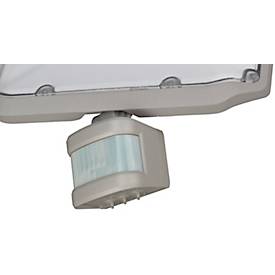 Brennenstuhl LED Außenstrahler AL 1050 P, 1010 lm, 3000 K, IP44, Aluminium, mit Bewegungsmelder, grau