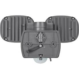 Brennenstuhl LED Außenstrahler LUFOS 420, OSRAM-LEDs, 180° Bewegungsmelder, Batteriebetrieb, 2x 240 lm, IP44, grau