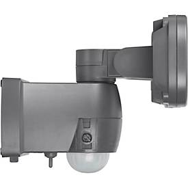 Brennenstuhl LED Außenstrahler LUFOS 420, OSRAM-LEDs, 180° Bewegungsmelder, Batteriebetrieb, 2x 240 lm, IP44, grau