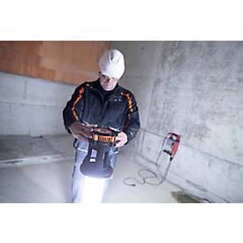 Brennenstuhl LED Baustrahler TU 23050 M, 360° Rundumlicht, Teleskopstrahler, 2 Schutzkontaktsteckdosen, IP54, Kabellänge 5m, B 430 x H 131 - 173 mm, schwarz/silber