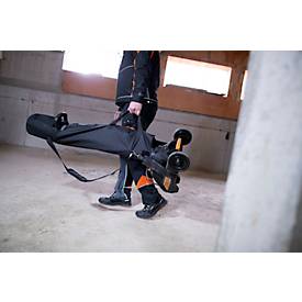 Brennenstuhl LED Baustrahler TU 23050 M, 360° Rundumlicht, Teleskopstrahler, 2 Schutzkontaktsteckdosen, IP54, Kabellänge 5m, B 430 x H 131 - 173 mm, schwarz/silber